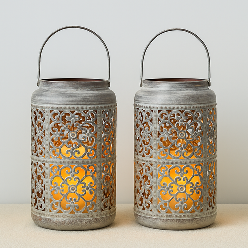 Pair of Antique Metal Candlesticks – Charming Ambiance