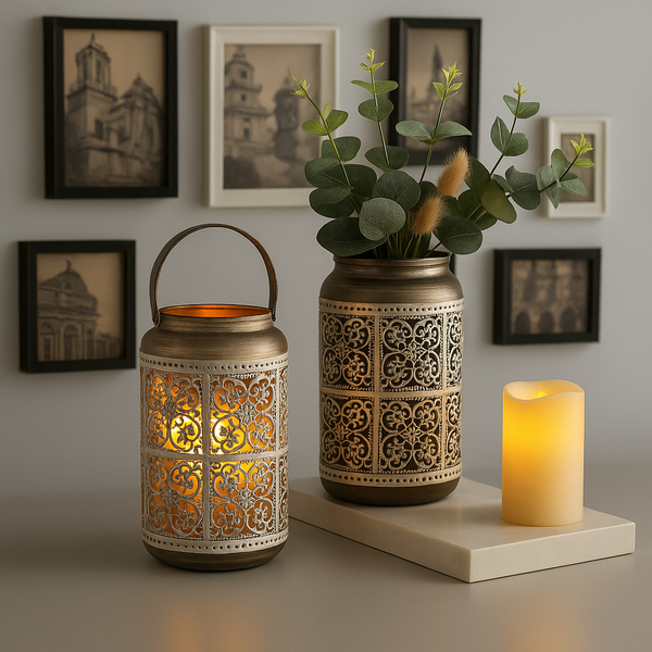 Pair of Antique Metal Candlesticks – Charming Ambiance