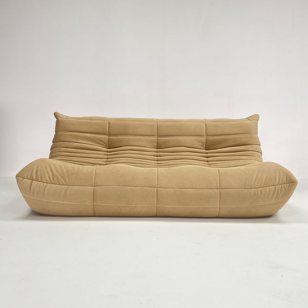 Modern 3 Seater Corduroy Relax Sofa – Sculptural Design and Elegant Texture