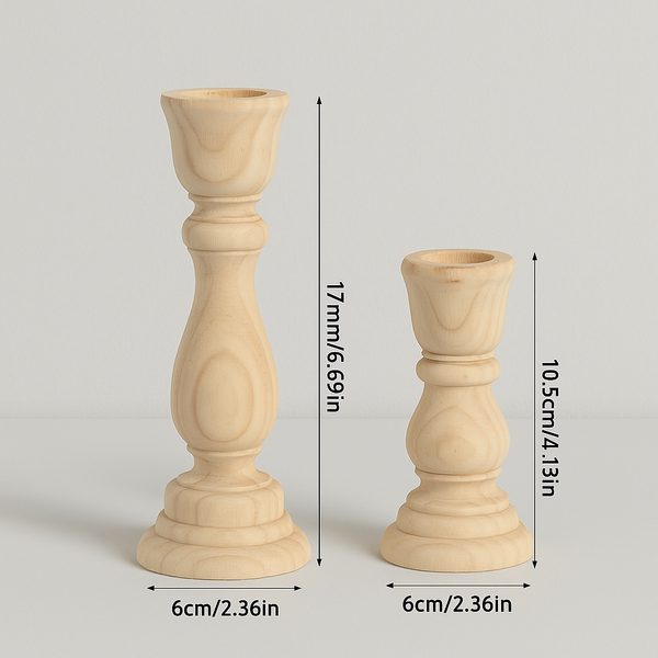 Natural Wood Carved Candle Holder – Raw and Minimalist Charm