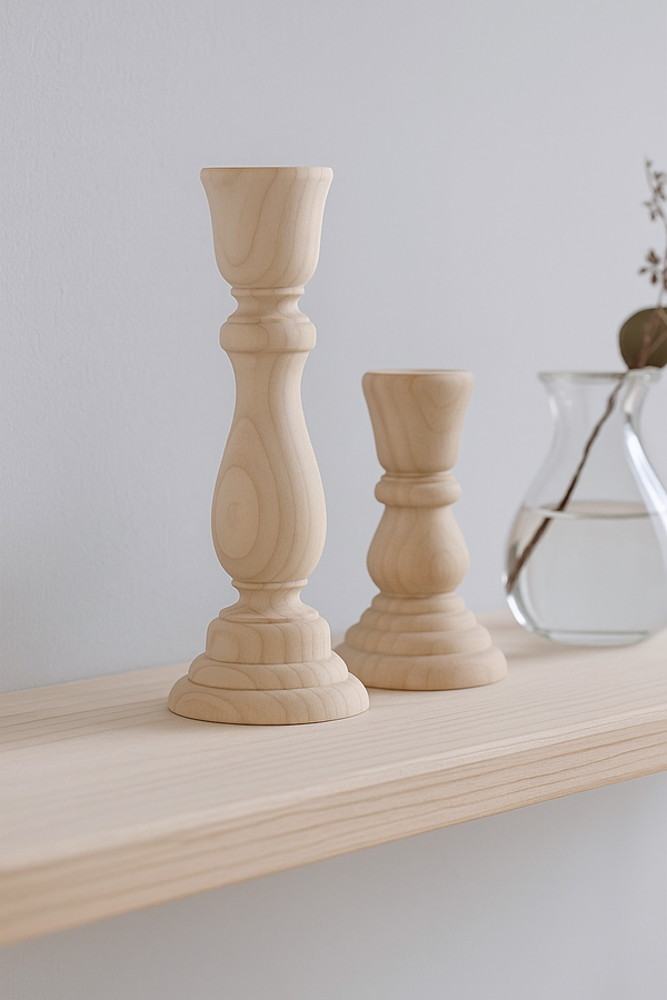 Natural Wood Carved Candle Holder – Raw and Minimalist Charm