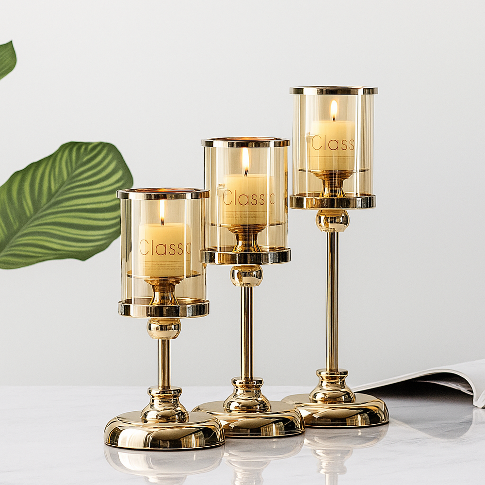Nordic Retro Candle Holders – High-End Design Glass &amp; Metal