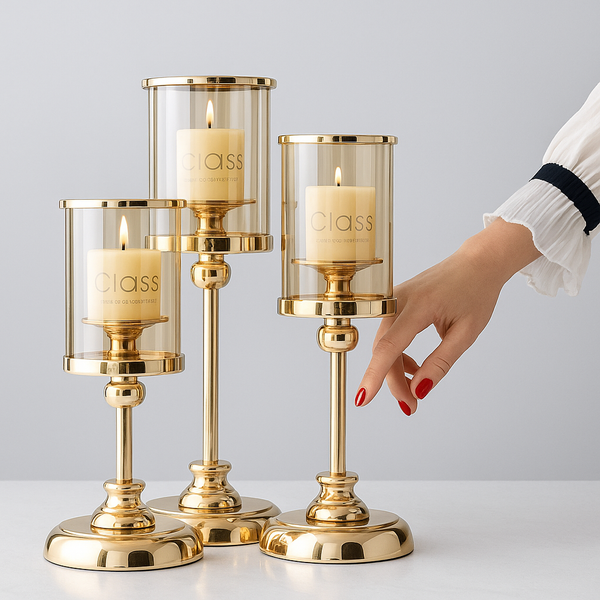 Nordic Retro Candle Holders – High-End Design Glass &amp; Metal