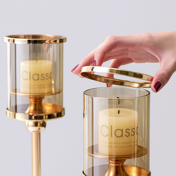 Nordic Retro Candle Holders – High-End Design Glass &amp; Metal