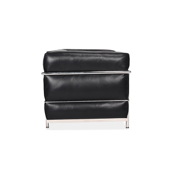 Modernist Grand Comfort Armchair – Genuine Leather &amp; Chrome Frame