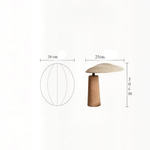 Natural Solid Wood Lamp – Organic Design with Linen Shade