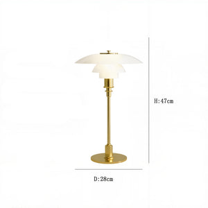 Modern Glass and Metal Table Lamp – Silver or Gold Finish