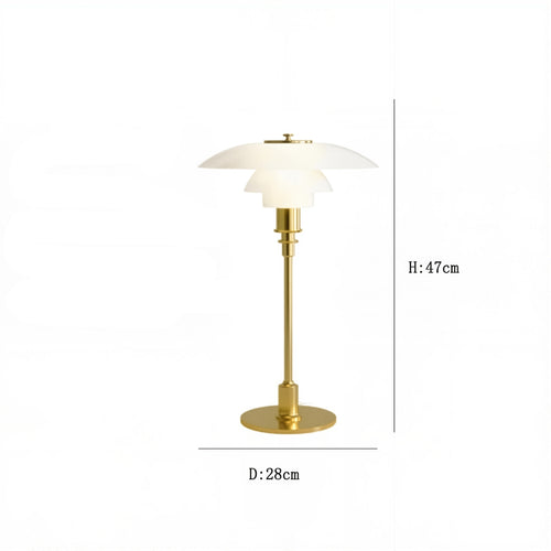 Modern Glass and Metal Table Lamp – Silver or Gold Finish