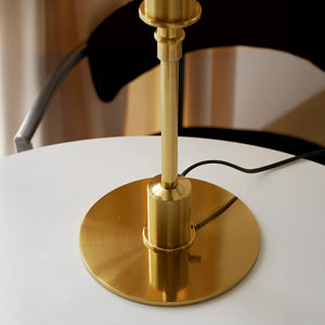 Modern Glass and Metal Table Lamp – Silver or Gold Finish