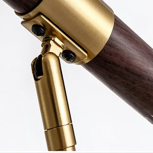 Golden Elegance Table Lamp – Wood &amp; Brushed Metal Design