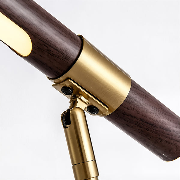 Golden Elegance Table Lamp – Wood &amp; Brushed Metal Design