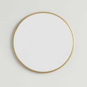 Round Gold Mirror 40 cm – Minimalist Elegance and Luminous Effect