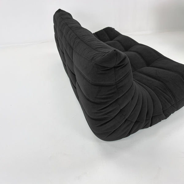Modern 3 Seater Corduroy Relax Sofa – Sculptural Design and Elegant Texture
