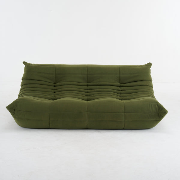 Modern 3-Seater Relaxing Sofa in Luxury Fabric – Sculptural Design and Exceptional Comfort