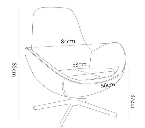 Fauteuil Lounge Nordic Éclipse.
