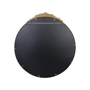 Miroir Décoratif en Laiton et Résine avec Cadre Métal - Style Baroque.