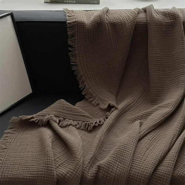 Jeté Charme Maison  en Coton Pur.
