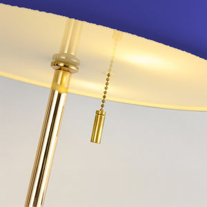 Gold &amp; Blue Desk Lamp – Elegant Design, Metal, Retro Switch