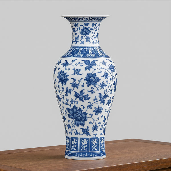 Blue Porcelain Vase – Prestige Edition 36 cm