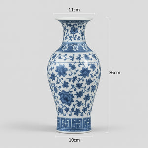 Blue Porcelain Vase – Prestige Edition 36 cm