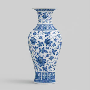 Blue Porcelain Vase – Prestige Edition 36 cm