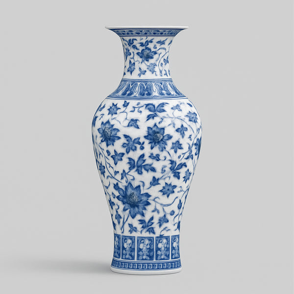 Blue Porcelain Vase – Prestige Edition 36 cm
