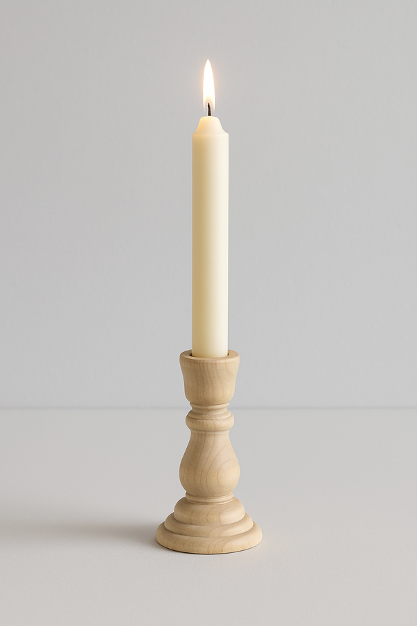 Natural Wood Carved Candle Holder – Raw and Minimalist Charm
