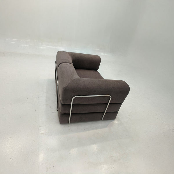 3-Seater Convertible Armchair Sofa – Removable Velvet Cover – Great Comfort