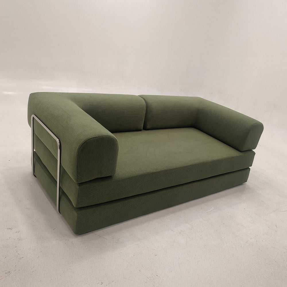 3-Seater Convertible Armchair Sofa – Removable Velvet Cover – Great Comfort