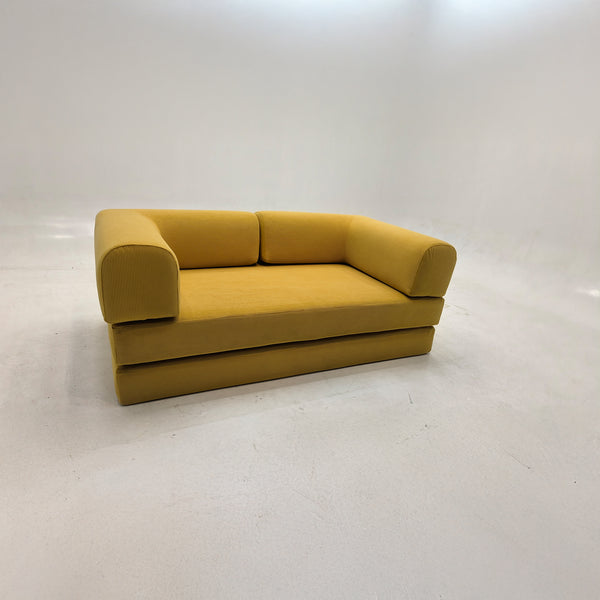 3-Seater Convertible Armchair Sofa – Removable Velvet Cover – Great Comfort