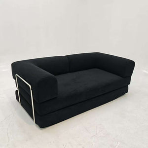 3-Seater Convertible Armchair Sofa – Removable Velvet Cover – Great Comfort