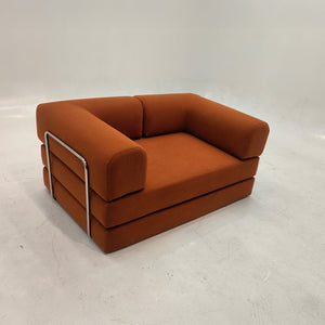 3-Seater Convertible Armchair Sofa – Removable Velvet Cover – Great Comfort