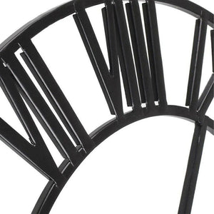 Wrought Iron Designer Wall Clock - Carved Roman Numerals 40 cm