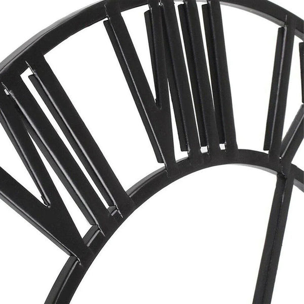 Wrought Iron Designer Wall Clock - Carved Roman Numerals 40 cm