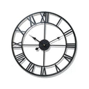 Wrought Iron Designer Wall Clock - Carved Roman Numerals 40 cm