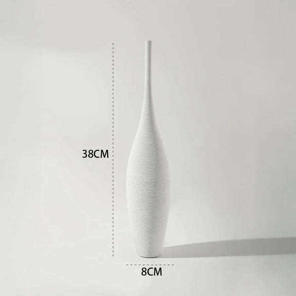 Slender Sculptural Vase – Modern Ceramic Black or White